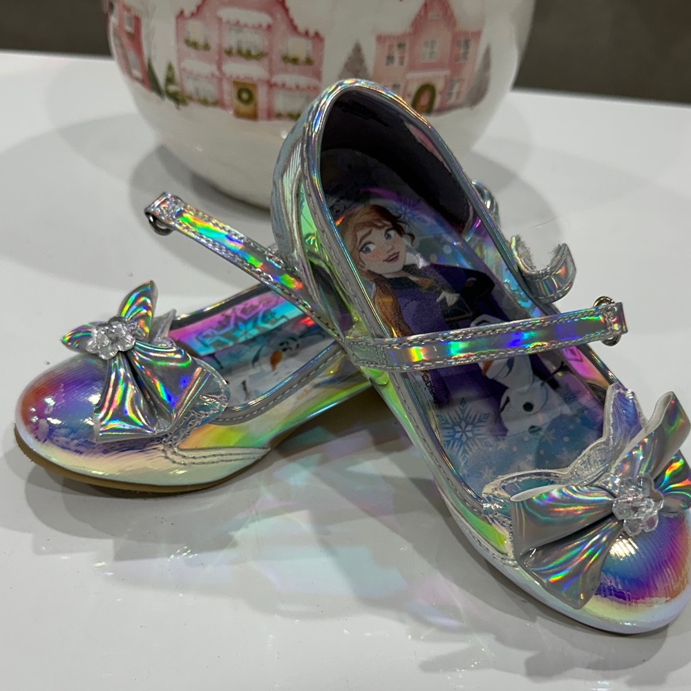 Disney Silver Holographic Kids Dress Shoes